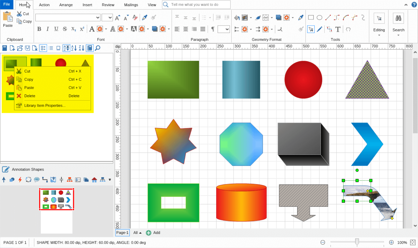 Editing The Shapes in The Library Browser
